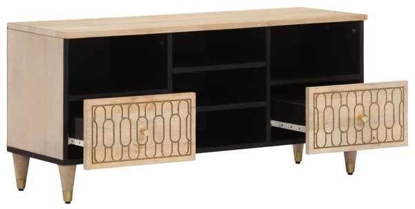 Tömör mangófa TV-szekrény 100 x 33 x 46 cm