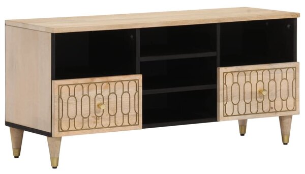 Tömör mangófa TV-szekrény 100 x 33 x 46 cm