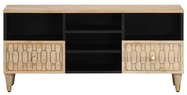 Tömör mangófa TV-szekrény 100 x 33 x 46 cm