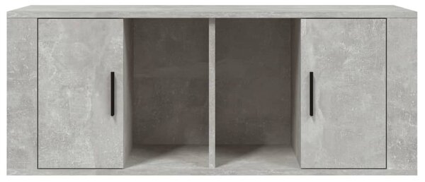Betonszürke szerelt fa TV-szekrény 100x35x40 cm