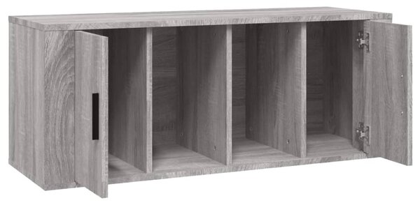 Szürke sonoma színű szerelt fa TV-szekrény 100 x 35 x 40 cm