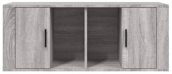 Szürke sonoma színű szerelt fa TV-szekrény 100 x 35 x 40 cm