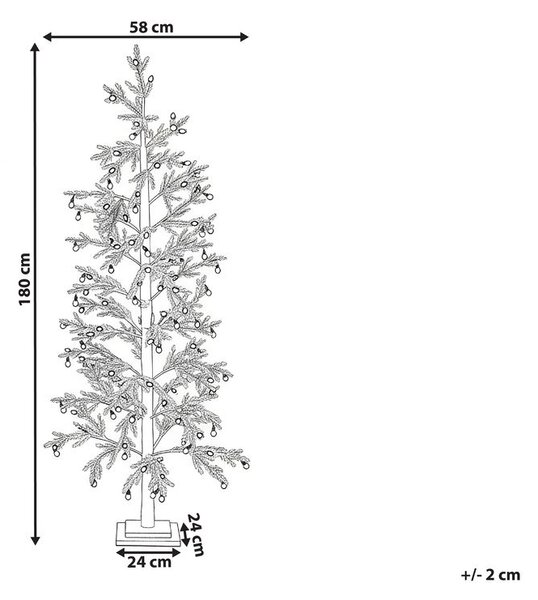Kültéri dekoráció LED TORSA Fa 180 cm Zöld