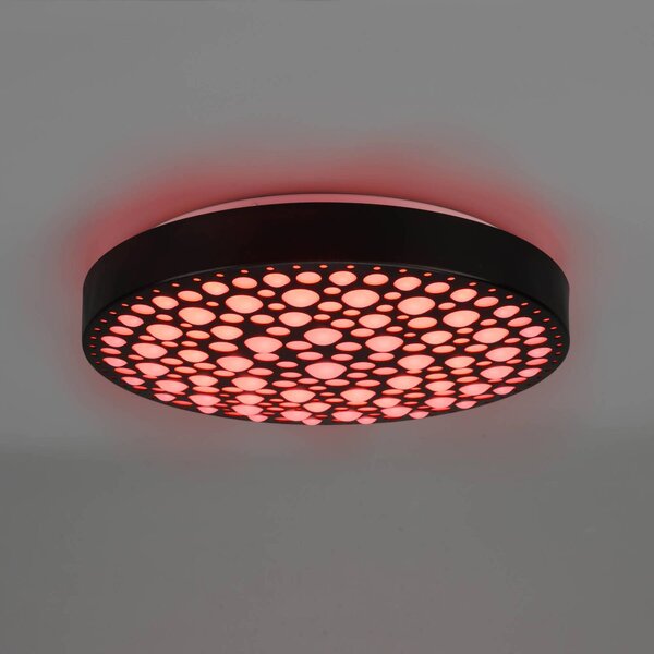 Chizu LED mennyezeti lámpa Ø40,5cm dim. RGB fekete