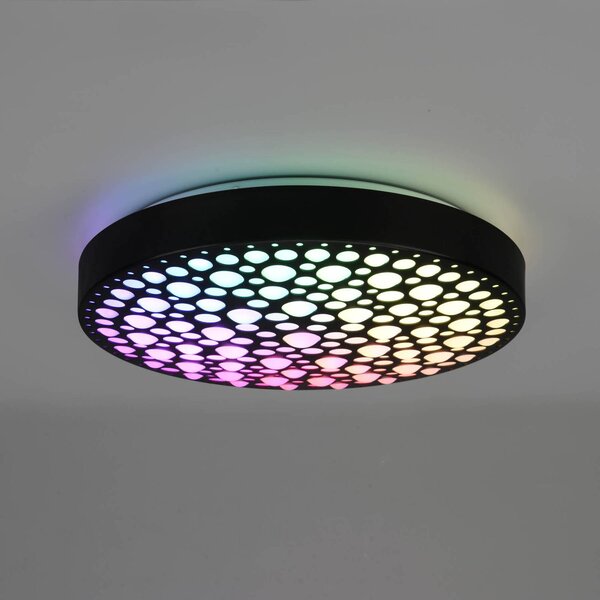 Chizu LED mennyezeti lámpa Ø40,5cm dim. RGB fekete