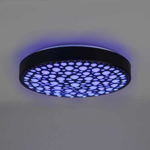 Chizu LED mennyezeti lámpa Ø40,5cm dim. RGB fekete