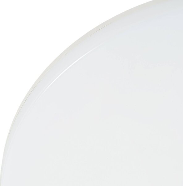 PRIOS Prios LED mennyezeti lámpa Artin, Ø 33 cm, fehér, CCT, IP65, Fehér / opál, Fürdőszoba, Műanyag, Modern