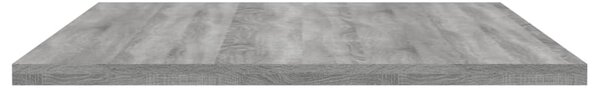 4 db szürke sonoma színű szerelt fa fali polc 80 x 40 x 1,5 cm