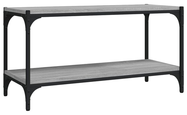 Szürke sonoma színű szerelt fa és acél TV-szekrény 80x33x41 cm