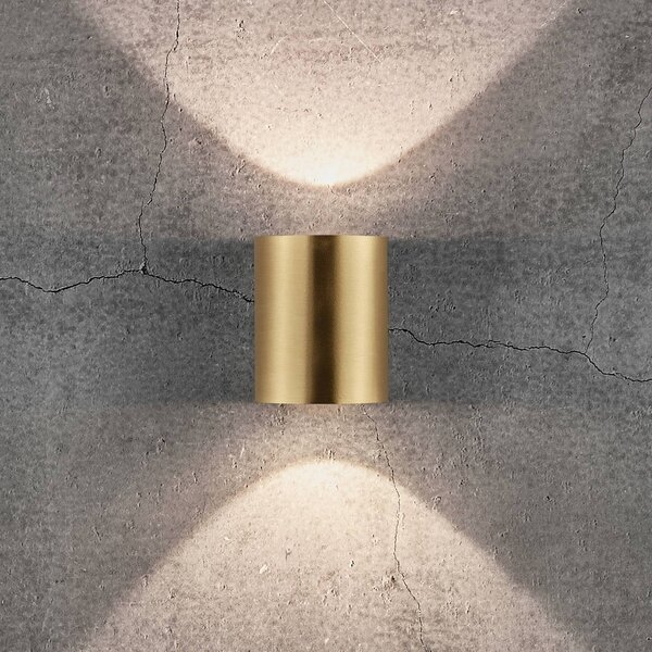 Nordlux LED kültéri fali világítás Canto 2, 10 cm, sárgaréz, Sárgaréz / arany, Alumínium, Modern