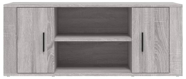 Szürke sonoma színű szerelt fa TV-szekrény 100 x 35 x 40 cm
