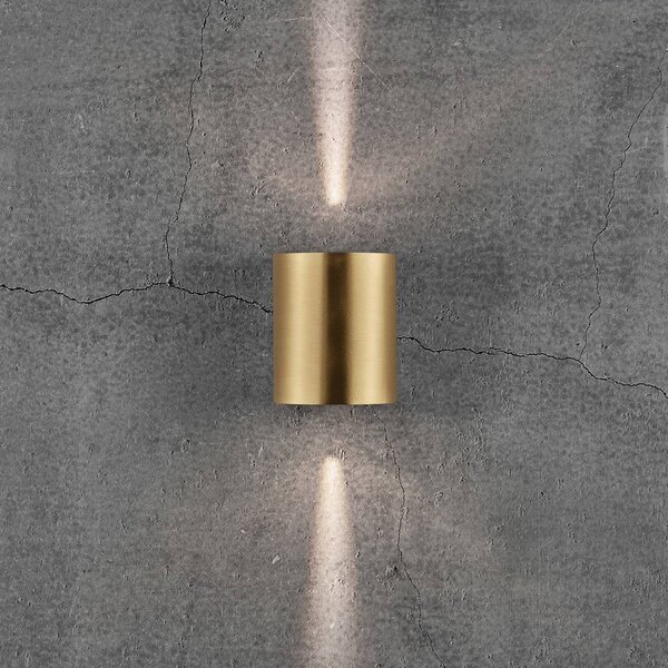Nordlux LED kültéri fali világítás Canto 2, 10 cm, sárgaréz, Sárgaréz / arany, Alumínium, Modern