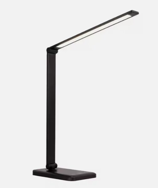 Kathy LED asztali lámpa vezeték nélküli + USB töltővel, hideg-meleg fény, állítható fényerő, adapterrel