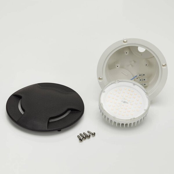 Fumagalli LED földbe épített spot Ceci 160-3L feketeCCT, Fekete, Műanyag, Modern