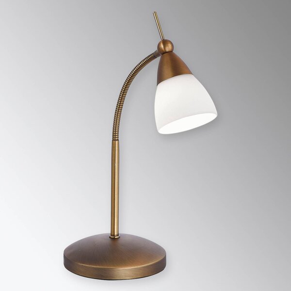 Paul Neuhaus Pino asztali lámpa, antik sárgaréz, 45 cm, fényerőszabályzóval, dimmelhető, Bronz / antik sárgaréz, Nappali / Étkező, fém, Modern