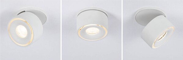 Paulmann Spircle LED beép. lámpa fehér matt, Fehér / opál, Nappali / Étkező, Alumínium, Modern