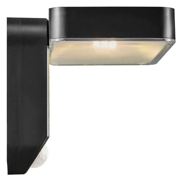 Nordlux LED-es napelemes fali világítás Rica Square, szögletes, Fekete, Műanyag, Modern