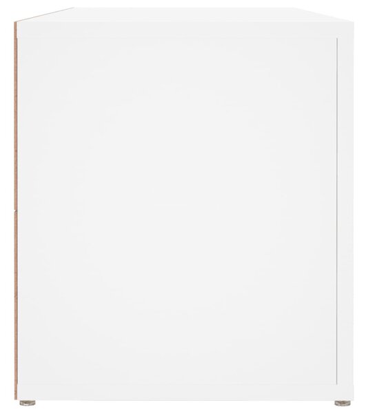 Fehér szerelt fa TV-szekrény 100x31,5x35 cm