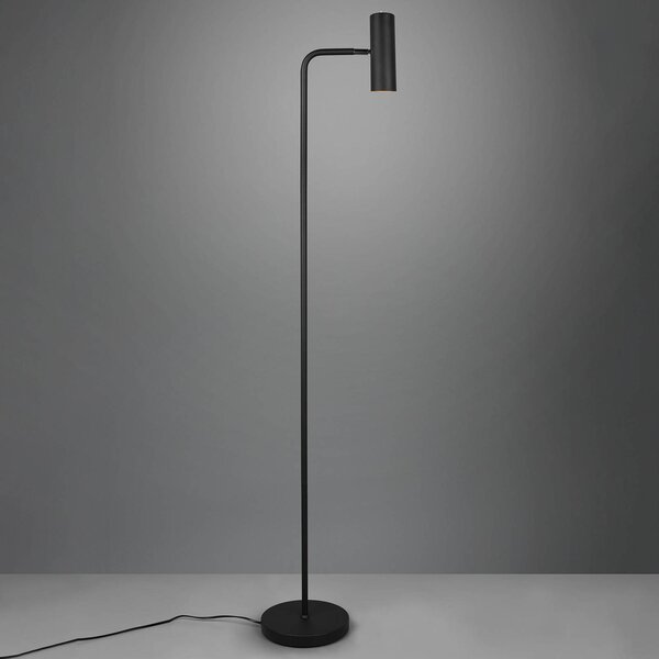 Trio Lighting Marley állólámpa, fekete, magasság 151 cm, fém, Fekete, Nappali / Étkező, fém, Modern