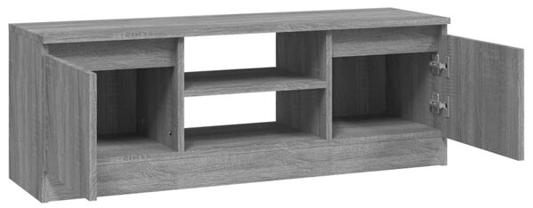 Szürke sonoma színű TV-szekrény ajtóval 102 x 30 x 36 cm