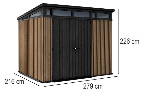 Signature PENT 9x7 műanyag kerti ház velencei barna