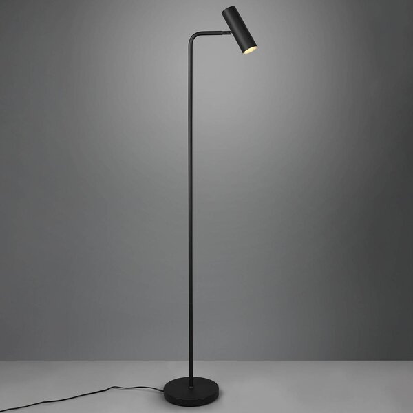 Trio Lighting Marley állólámpa, fekete, magasság 151 cm, fém, Fekete, Nappali / Étkező, fém, Modern
