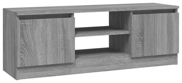 Szürke sonoma színű TV-szekrény ajtóval 102 x 30 x 36 cm
