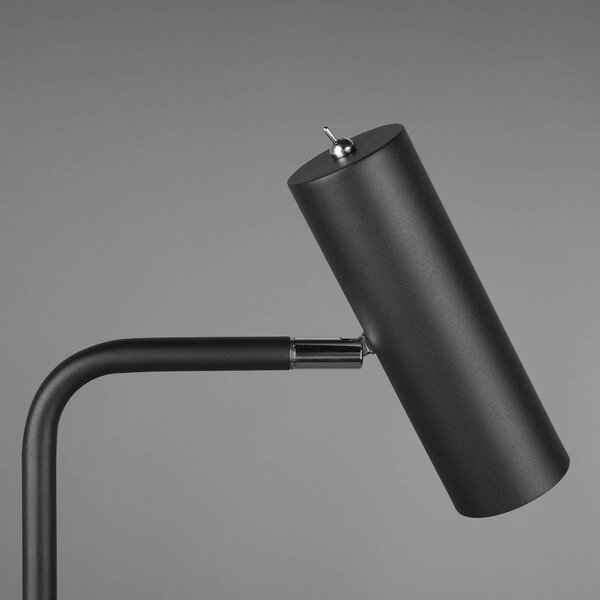 Trio Lighting Marley állólámpa, fekete, magasság 151 cm, fém, Fekete, Nappali / Étkező, fém, Modern