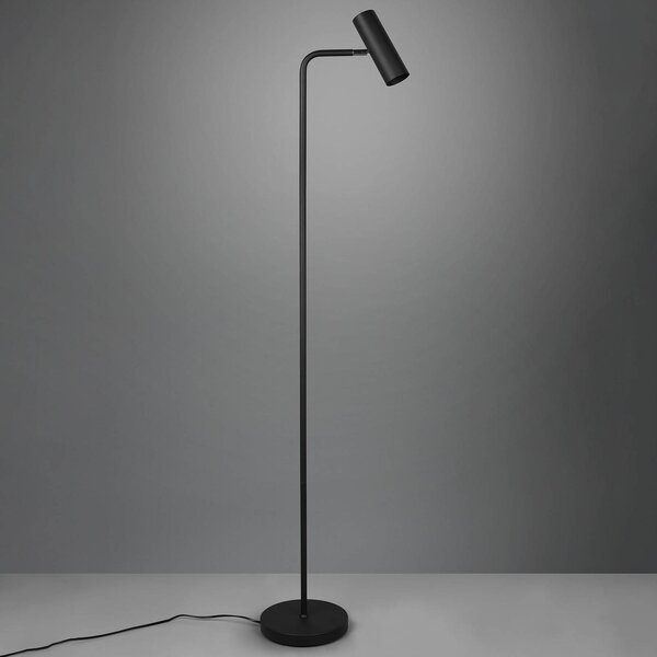 Trio Lighting Marley állólámpa, fekete, magasság 151 cm, fém, Fekete, Nappali / Étkező, fém, Modern
