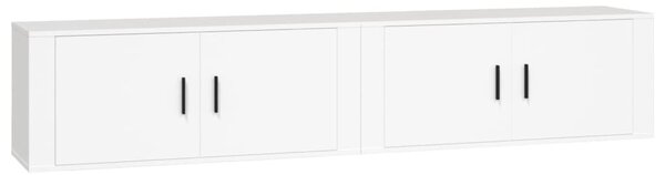 2 db fehér falra szerelhető TV-szekrény 100 x 34,5 x 40 cm