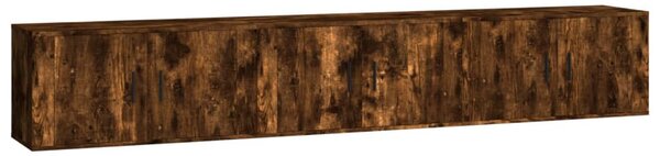 3 db füstös tölgy színű fali TV-szekrény 80 x 34,5 x 40 cm