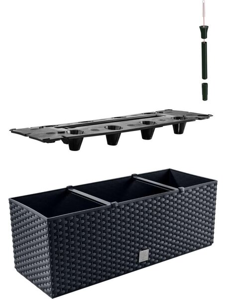 Prosperplast Rato Case önöntöző kaspó 51,4 x 19 x 18,6 cm antracit