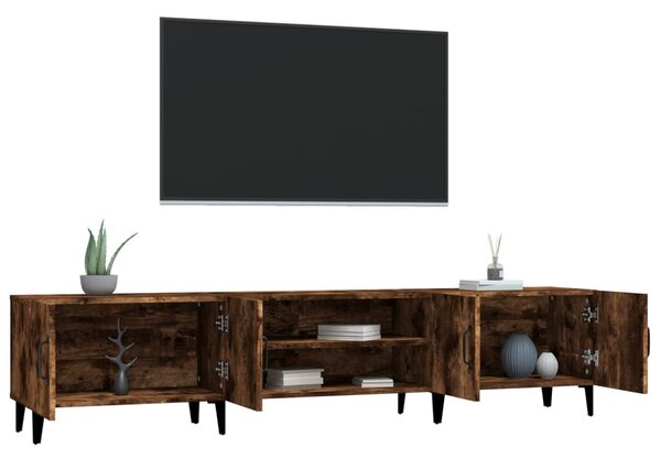 Füstös tölgy színű szerelt fa TV-szekrény 180x31,5x40 cm