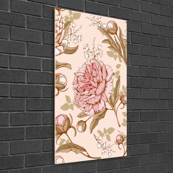 Akril üveg kép Peonies