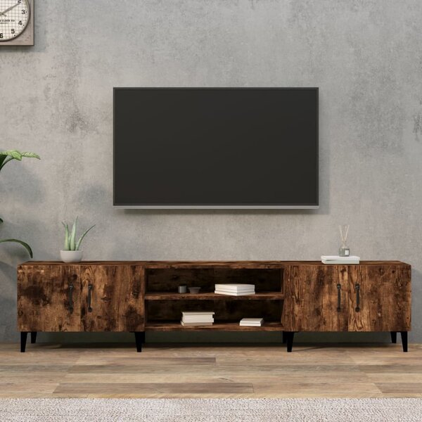 Füstös tölgy színű szerelt fa TV-szekrény 180x31,5x40 cm