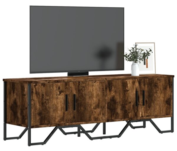 Füstös tölgy színű szerelt fa TV-szekrény 122 x 34 x 41 cm