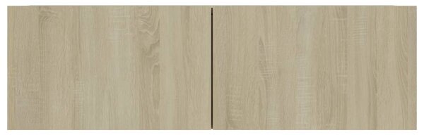 4 db sonoma tölgy színű szerelt fa TV-szekrény 100 x 30 x 30 cm