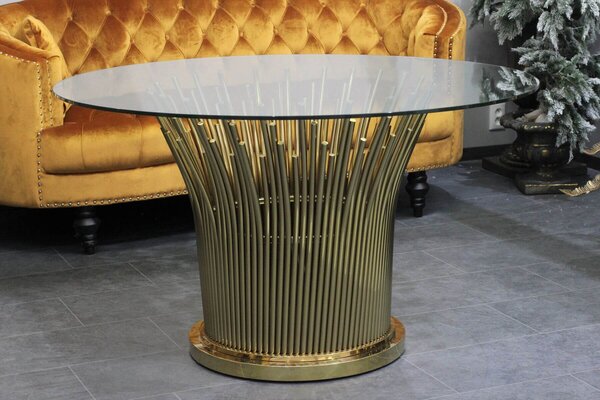 Arany LUX üveg étkezőasztal 130cm 75cm
