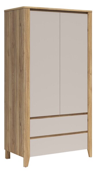 Gardróbszekrény Talduno 103, Laminált forgácslap, 200x107x57cm, Világos tölgy, Kasmír