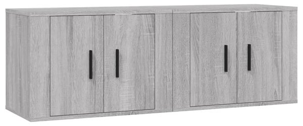 2 db szürke sonoma falra szerelhető TV-szekrény 57x34,5x40 cm