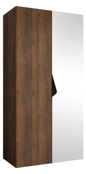 Gardróbszekrény Hartford 623, Laminált forgácslap, 202x100x52cm, Fekete, Dió