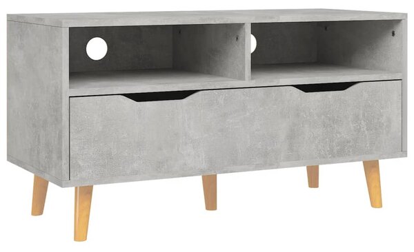 Betonszürke szerelt fa TV-szekrény 90 x 40 x 48,5 cm