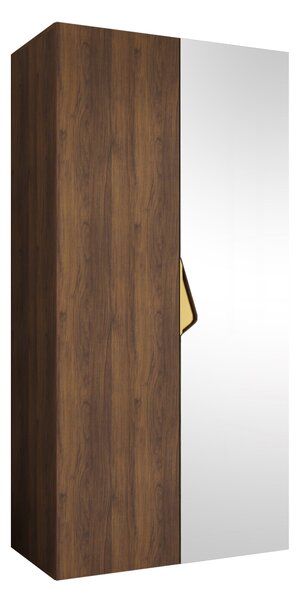 Gardróbszekrény Hartford 623, Laminált forgácslap, 202x100x52cm, Aranysárga, Dió