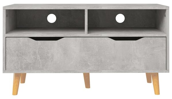 Betonszürke szerelt fa TV-szekrény 90 x 40 x 48,5 cm