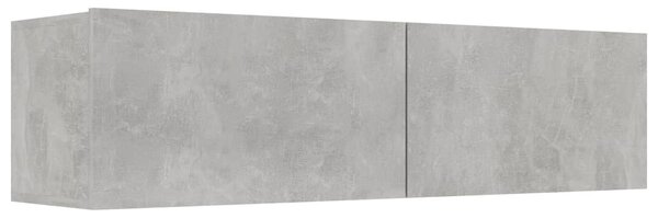 Betonszürke szerelt fa TV-szekrény 120 x 30 x 30 cm