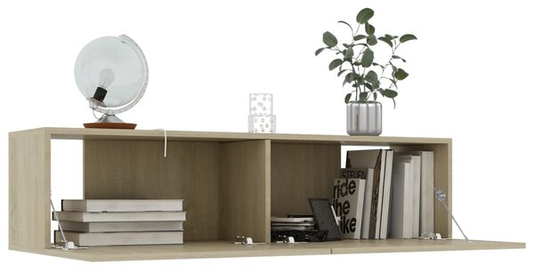 Sonoma tölgy szerelt fa TV-szekrény 120 x 30 x 30 cm