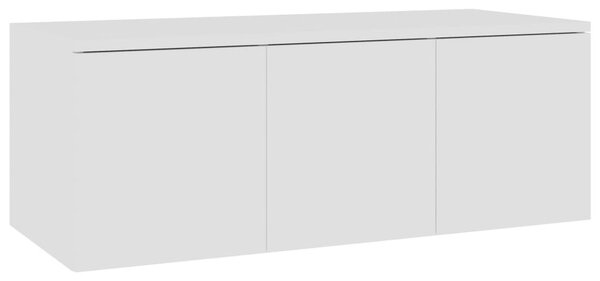 Fehér szerelt fa TV-szekrény 80 x 34 x 30 cm