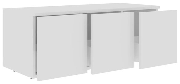 Fehér szerelt fa TV-szekrény 80 x 34 x 30 cm