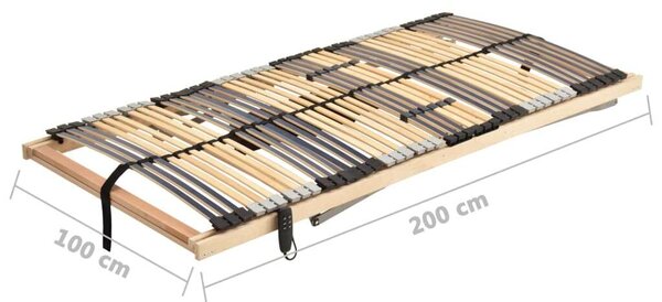 VidaXL 7 zónás, 42 léces elektromos ágyrács 100 x 200 cm