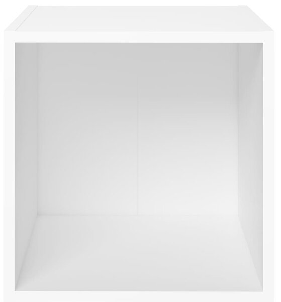 2 db fehér szerelt fa TV-szekrény 37 x 35 x 37 cm